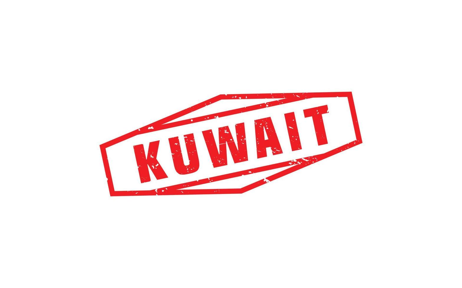 Kuwait-Stempelgummi mit Grunge-Stil auf weißem Hintergrund vektor