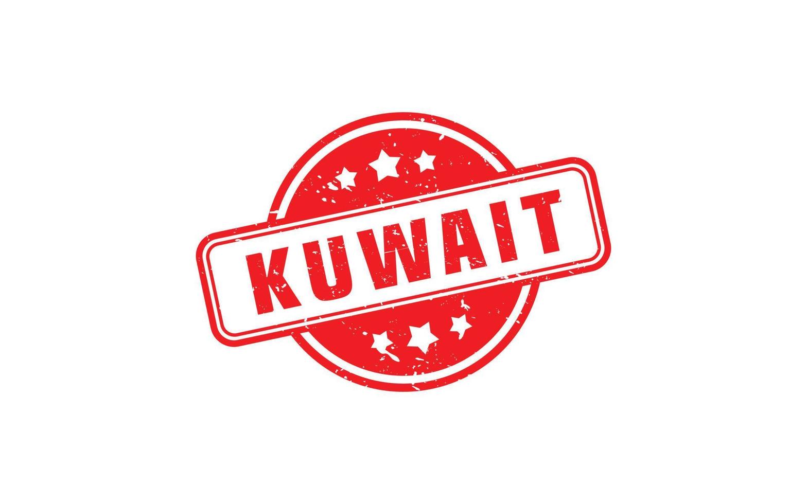 Kuwait-Stempelgummi mit Grunge-Stil auf weißem Hintergrund vektor