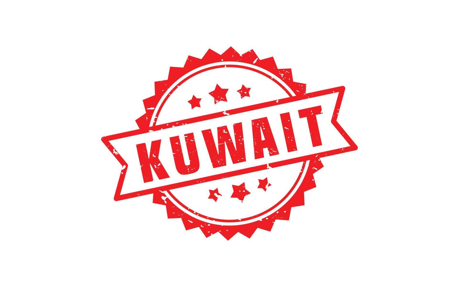 kuwait stämpel sudd med grunge stil på vit bakgrund vektor