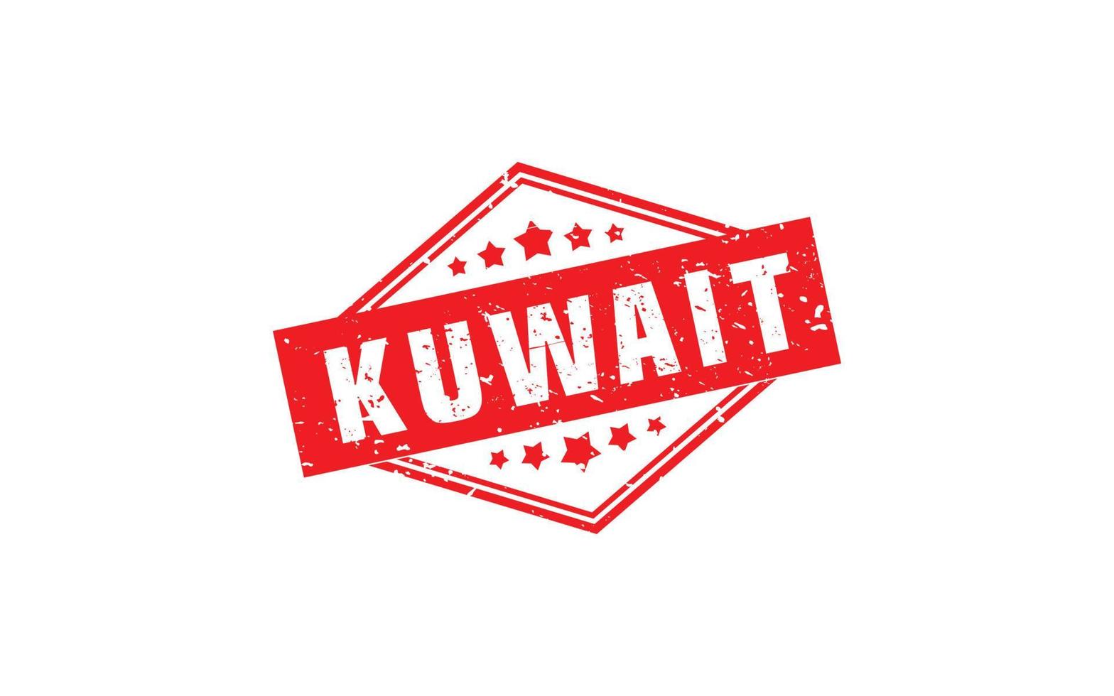 Kuwait-Stempelgummi mit Grunge-Stil auf weißem Hintergrund vektor