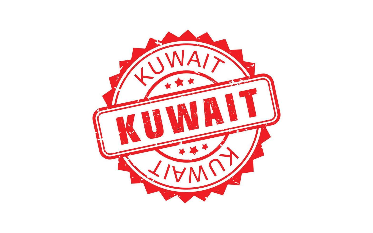 Kuwait-Stempelgummi mit Grunge-Stil auf weißem Hintergrund vektor