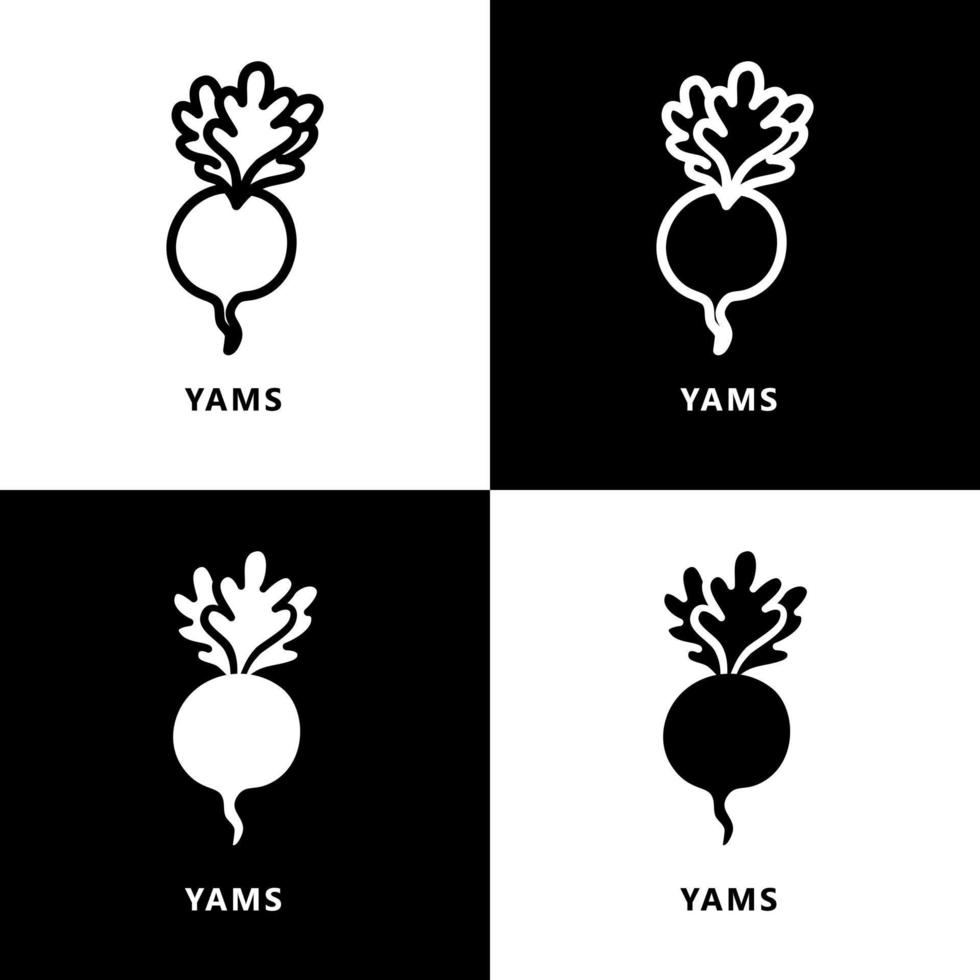 jams organisk växt ikon logotyp. ljuv potatis organisk lantbruk symbol illustration vektor
