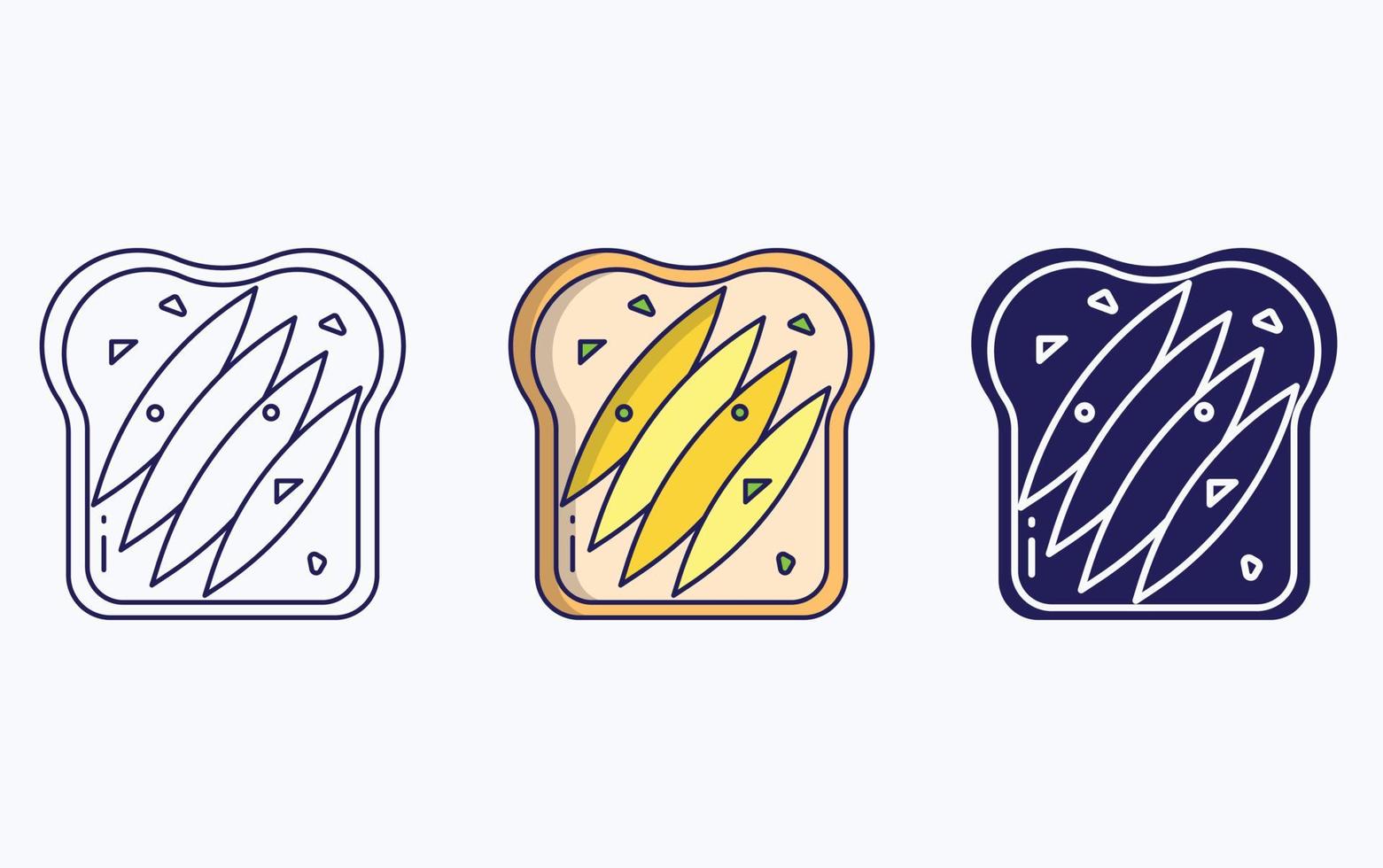 Toast-Illustrationssymbol vektor