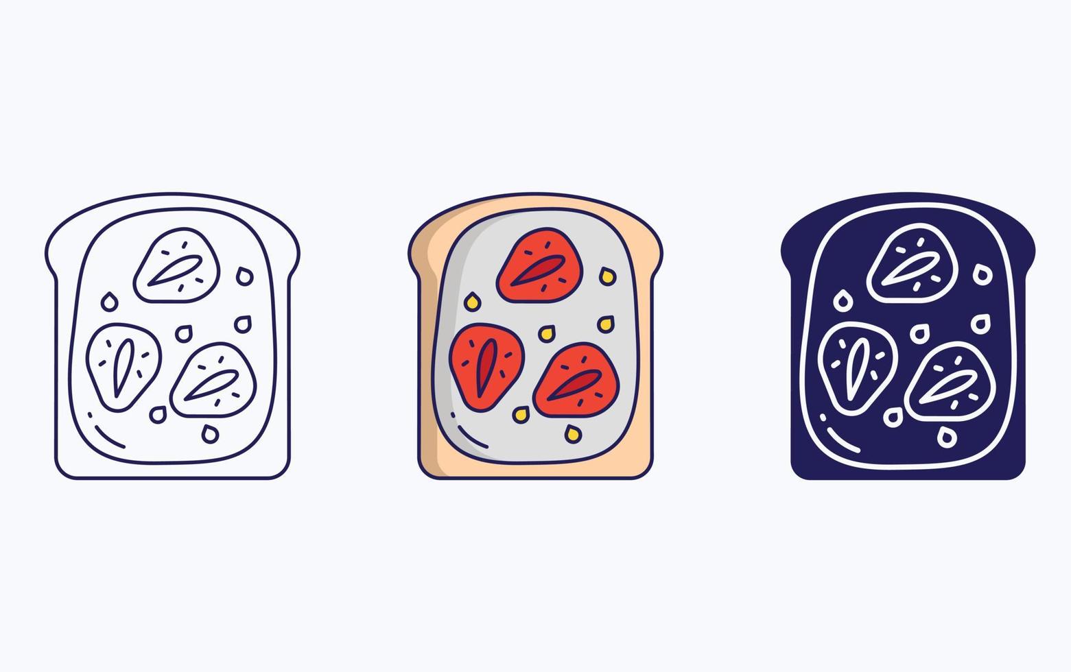 Toast-Illustrationssymbol vektor