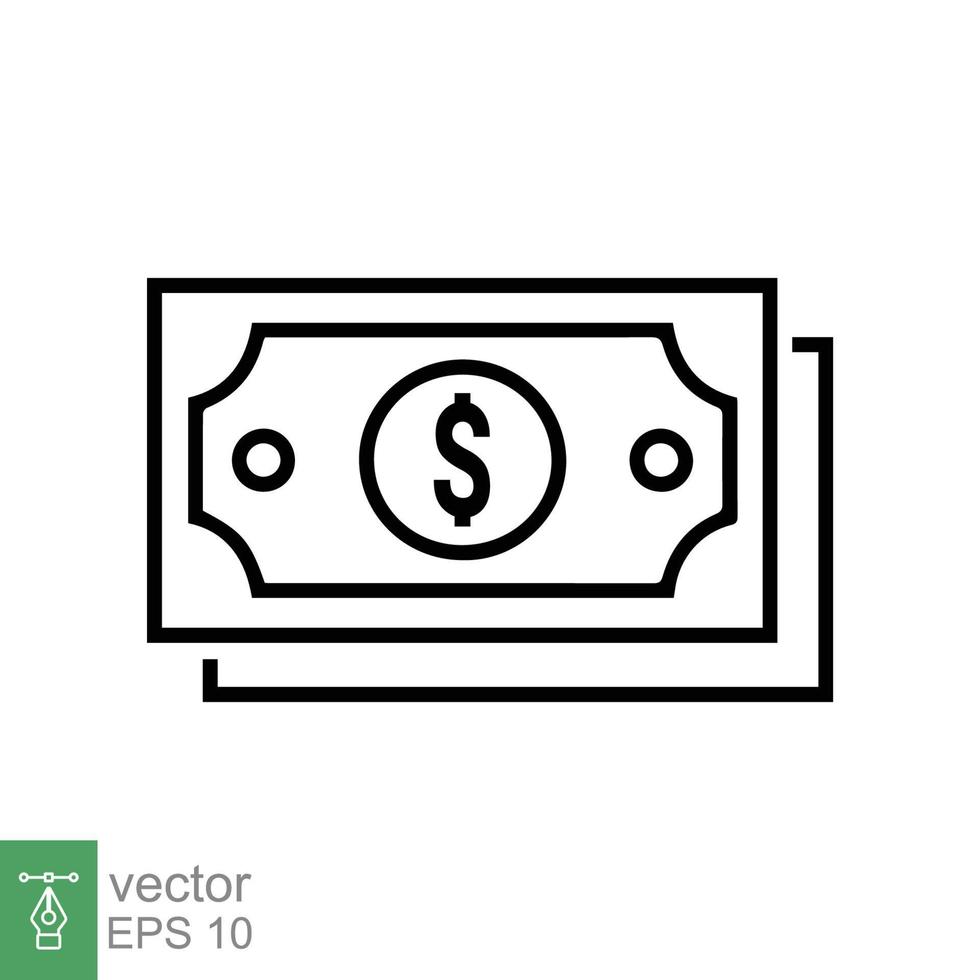 Dollar-Symbol. geldzeichen, dollarscheine, bargeld, finanz- und bankwesen, geschäftskonzept. einfacher flacher Stil. Vektor-Illustration isoliert auf weißem Hintergrund. Folge 10. vektor