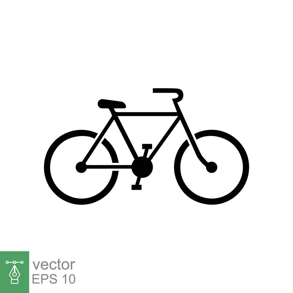 Fahrrad-Symbol. fahrrad, fahrrad, berg, reise, sportkonzept. einfacher flacher Stil. Vektor-Illustration isoliert auf weißem Hintergrund. Folge 10. vektor