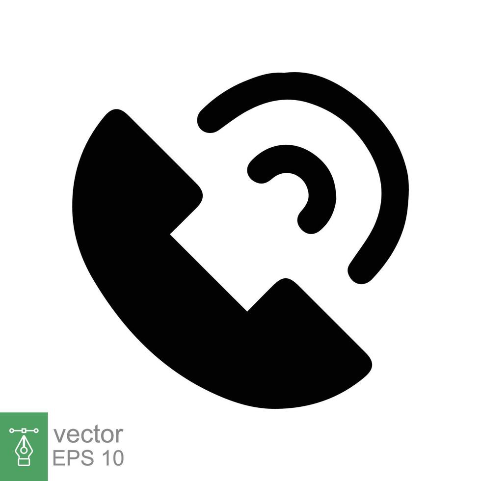 Telefonsymbol. einfacher flacher Stil. anruf, empfänger, hotline, hörer, kontaktunterstützungskonzept. Vektor-Illustration isoliert auf weißem Hintergrund. Folge 10. vektor