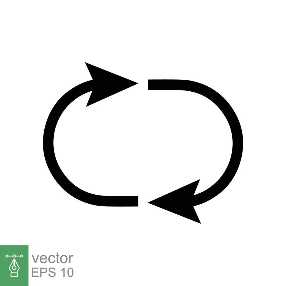 doppelter Rückwärtspfeil, Symbol ersetzen. einfacher Gliederungsstil. übertragen, wechseln, tauschen, umdrehen, ändern, lineares zeichen auf weißem hintergrund austauschen. Dünne Linie Vektorillustration. Folge 10. vektor