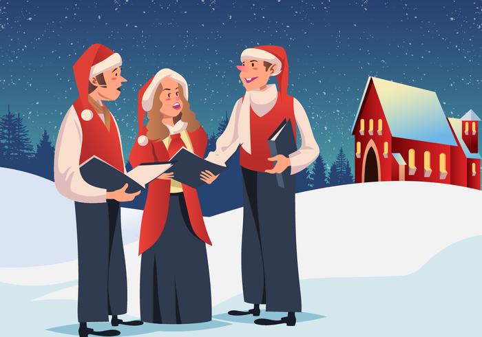 Weihnachts-Carolers Vector
