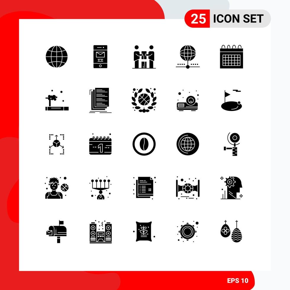 25 kreative Symbole, moderne Zeichen und Symbole der globalen Connect-Recycling-Cloud-Partnerschaft, editierbare Vektordesign-Elemente vektor