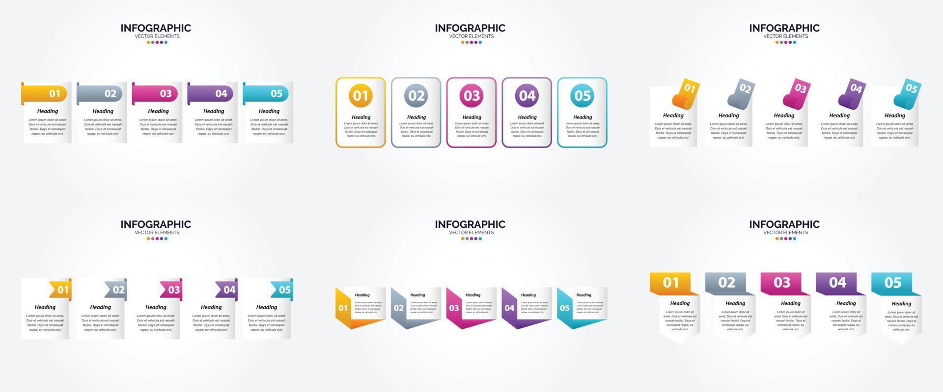 flaches Designset der Vektorillustrations-Infografiken für Werbebroschürenflieger und -zeitschrift vektor