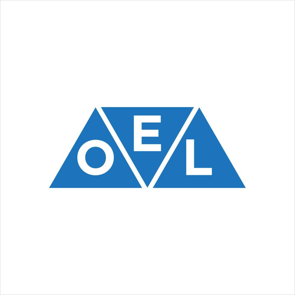 EOL-Dreiecksform-Logo-Design auf weißem Hintergrund. eol kreative Initialen schreiben Logo-Konzept. vektor