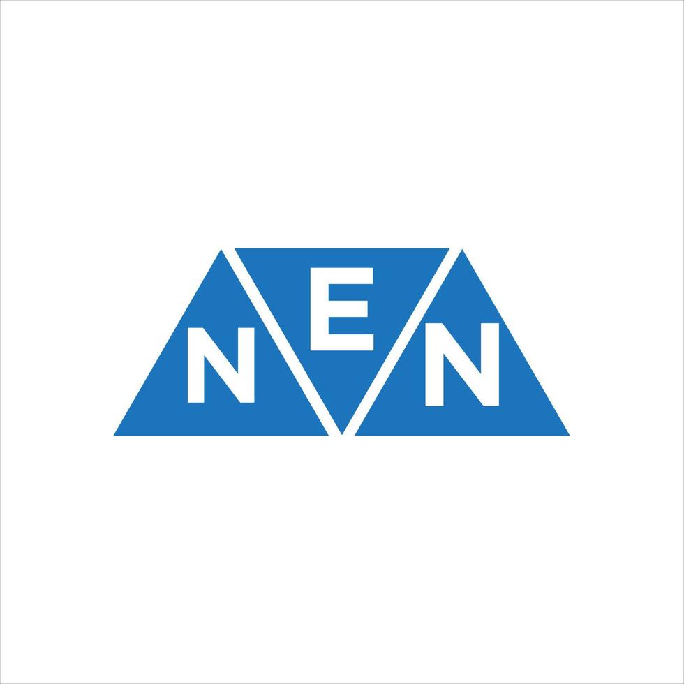 Enn-Dreieck-Logo-Design auf weißem Hintergrund. enn kreatives Initialen-Buchstaben-Logo-Konzept. vektor