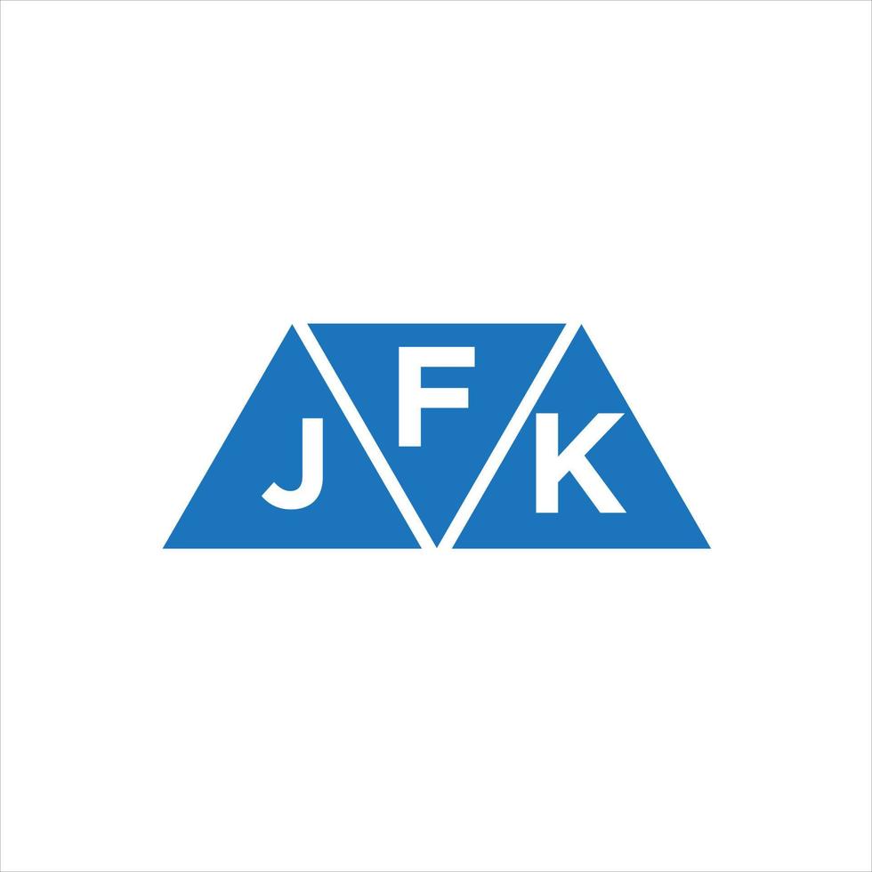 fjk triangel form logotyp design på vit bakgrund. fjk kreativ initialer brev logotyp begrepp. vektor