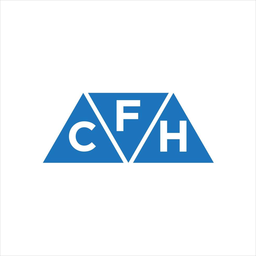 fch-Dreiecksform-Logo-Design auf weißem Hintergrund. fch kreative Initialen schreiben Logo-Konzept. vektor