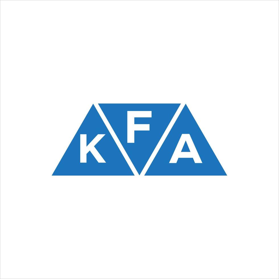 fka triangel form logotyp design på vit bakgrund. fka kreativ initialer brev logotyp begrepp. vektor