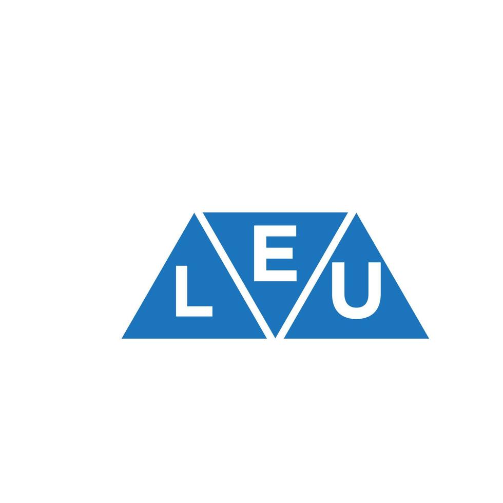 Elu-Dreieck-Logo-Design auf weißem Hintergrund. elu kreative Initialen schreiben Logo-Konzept. vektor