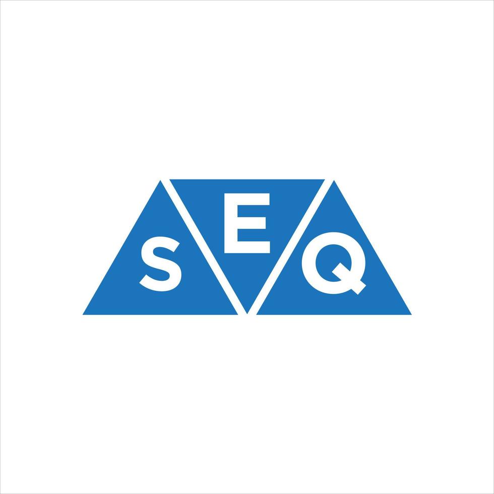 esq Dreiecksform-Logo-Design auf weißem Hintergrund. esq kreative Initialen schreiben Logo-Konzept. vektor