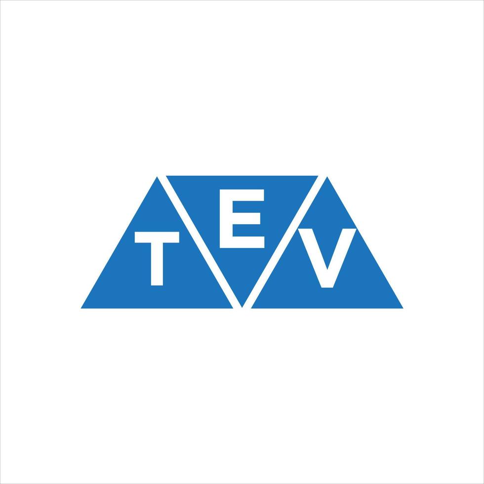 etv triangel form logotyp design på vit bakgrund. etv kreativ initialer brev logotyp begrepp. vektor