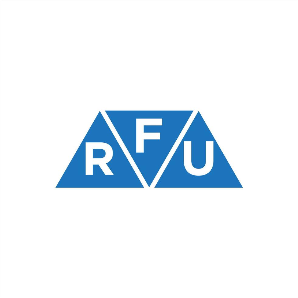 fru Dreiecksform-Logo-Design auf weißem Hintergrund. fru kreative Initialen schreiben Logo-Konzept. vektor