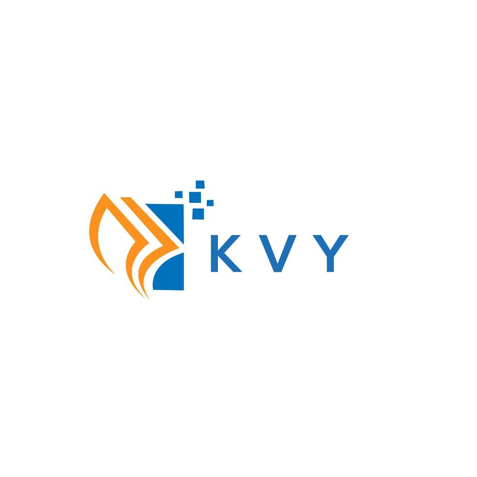 kvy kreditera reparera bokföring logotyp design på vit bakgrund. kvy kreativ initialer tillväxt Graf brev logotyp begrepp. kvy företag finansiera logotyp design. vektor