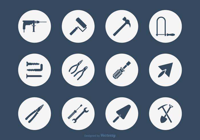 Bricolage Werkzeuge Vektor Icon-Set