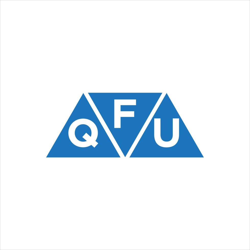 fqu Dreiecksform-Logo-Design auf weißem Hintergrund. fq kreative Initialen schreiben Logo-Konzept. vektor