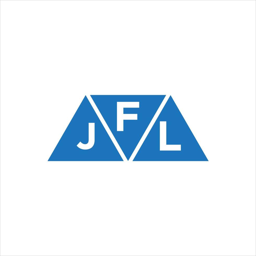 fjl Logo in Dreiecksform auf weißem Hintergrund. fjl kreatives Initialen-Brief-Logo-Konzept. vektor