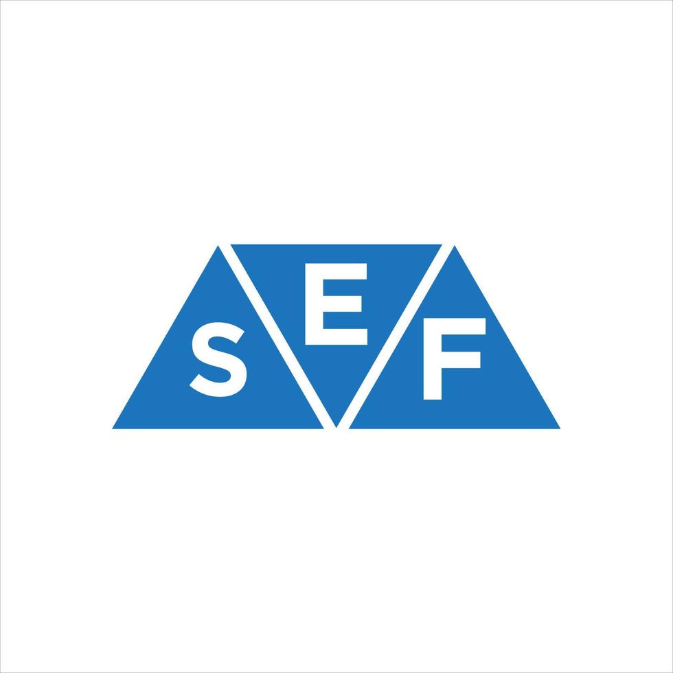 esf-dreieckform-logo-design auf weißem hintergrund. esf kreative Initialen schreiben Logo-Konzept. vektor