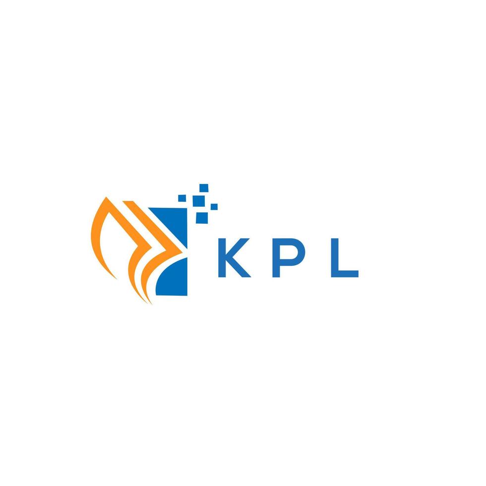 kpl-kreditreparatur-buchhaltungslogodesign auf weißem hintergrund. kpl kreative initialen wachstumsdiagramm brief logo konzept. KPL Business Finance Logo-Design. vektor