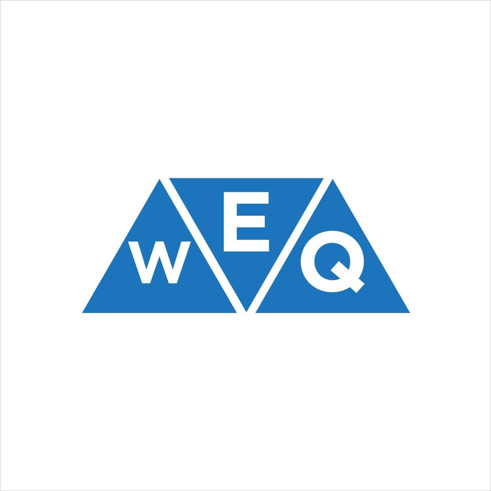 ewq Dreiecksform-Logo-Design auf weißem Hintergrund. ewq kreative Initialen schreiben Logo-Konzept. vektor