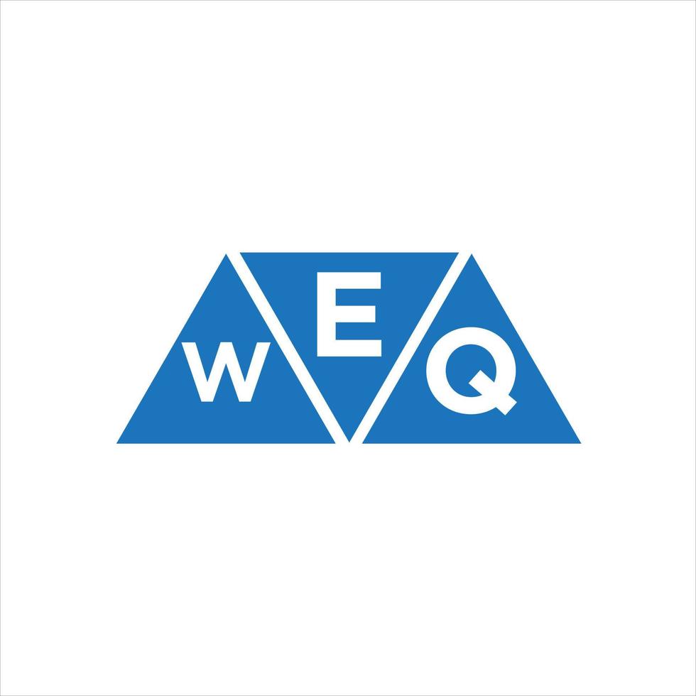 ewq triangel form logotyp design på vit bakgrund. ewq kreativ initialer brev logotyp begrepp. vektor