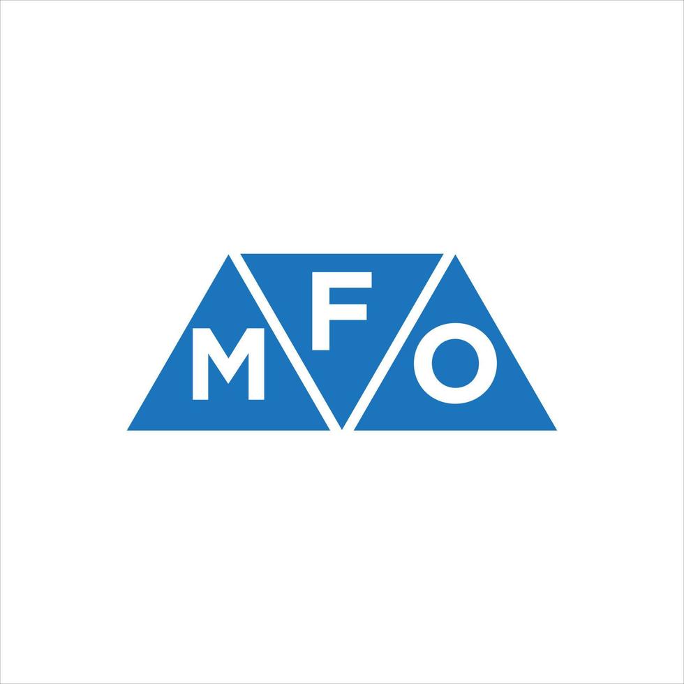 fmo triangel form logotyp design på vit bakgrund. fmo kreativ initialer brev logotyp begrepp. vektor