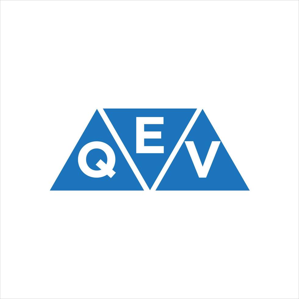 eqv Dreiecksform-Logo-Design auf weißem Hintergrund. eqv kreative Initialen schreiben Logo-Konzept. vektor