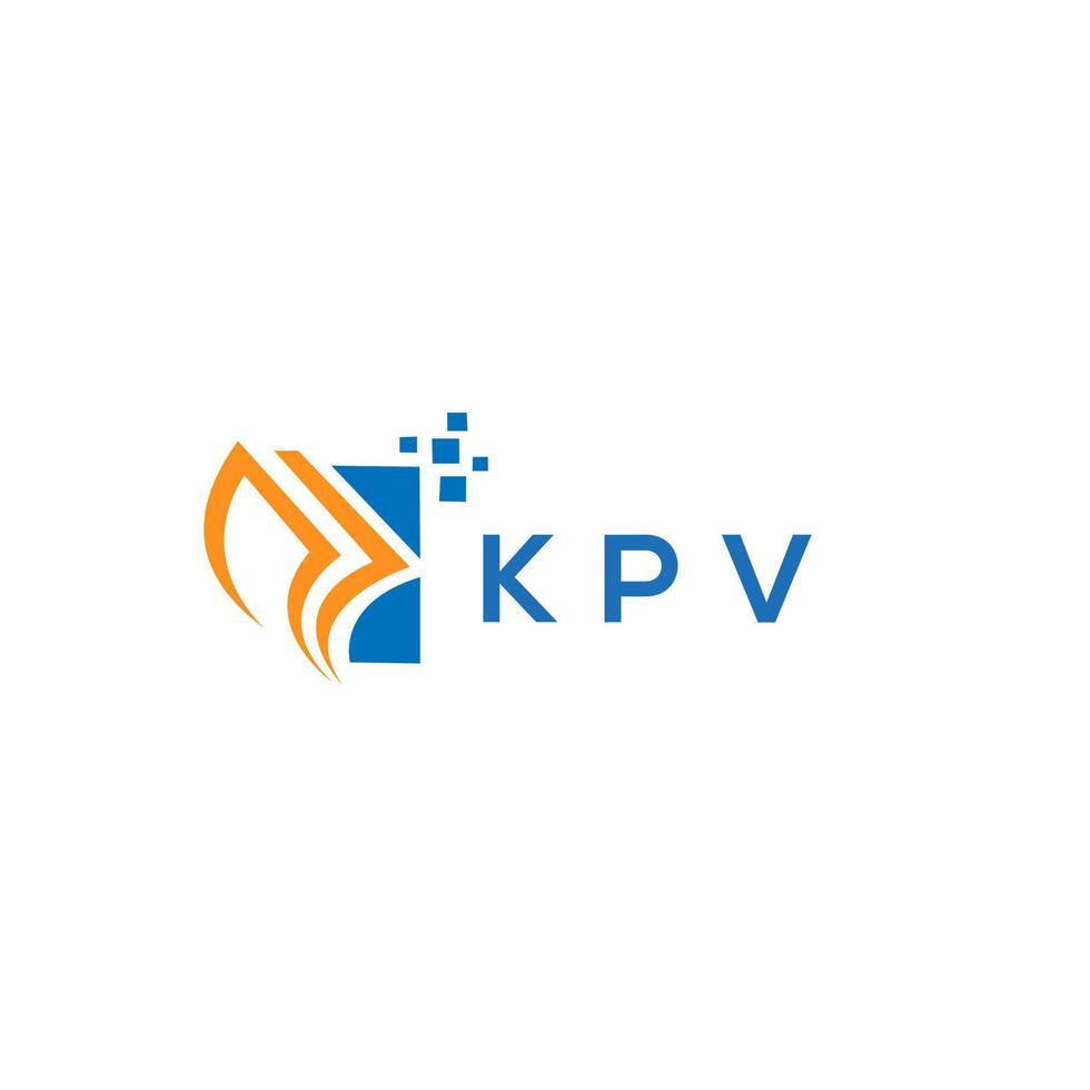 Kpv-Kreditreparatur-Buchhaltungslogodesign auf weißem Hintergrund. kpv kreative initialen wachstumsdiagramm brief logo konzept. kpv Business Finance-Logo-Design. vektor