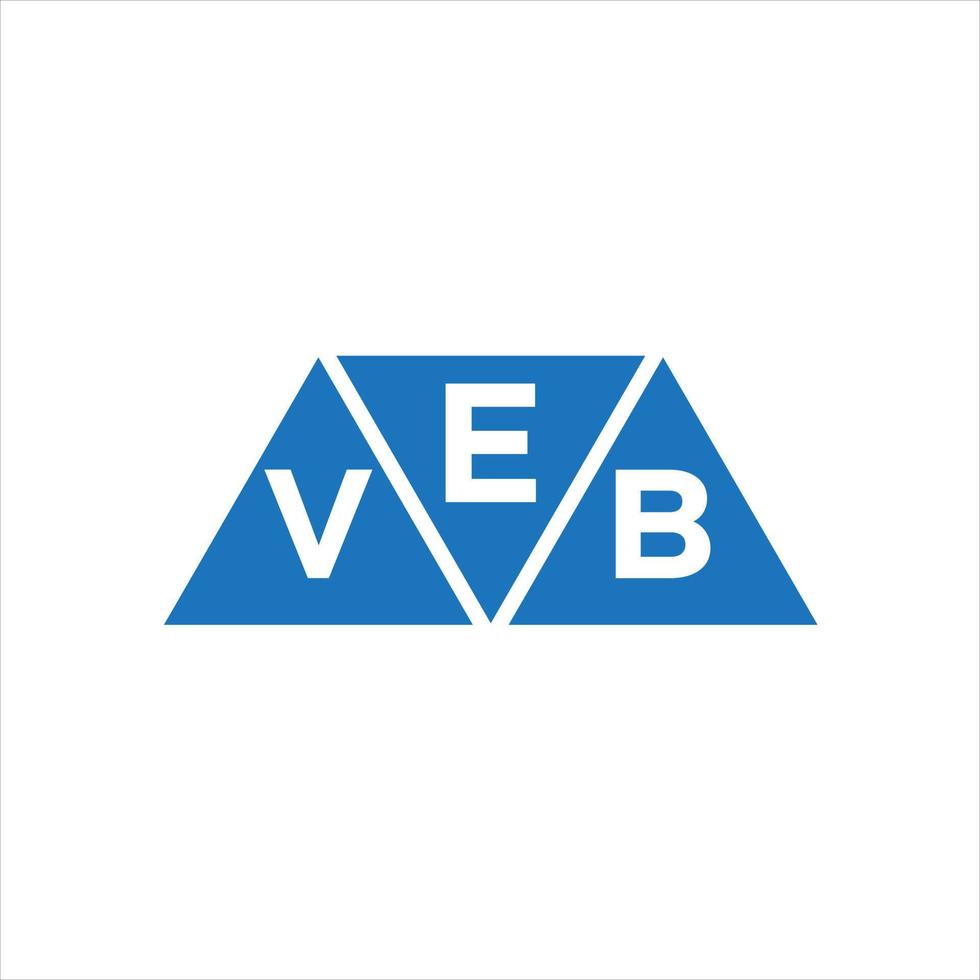 evb triangel form logotyp design på vit bakgrund. evb kreativ initialer brev logotyp begrepp. vektor