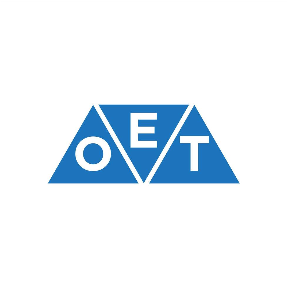 EOT-Dreiecksform-Logo-Design auf weißem Hintergrund. eot kreative Initialen schreiben Logo-Konzept. vektor