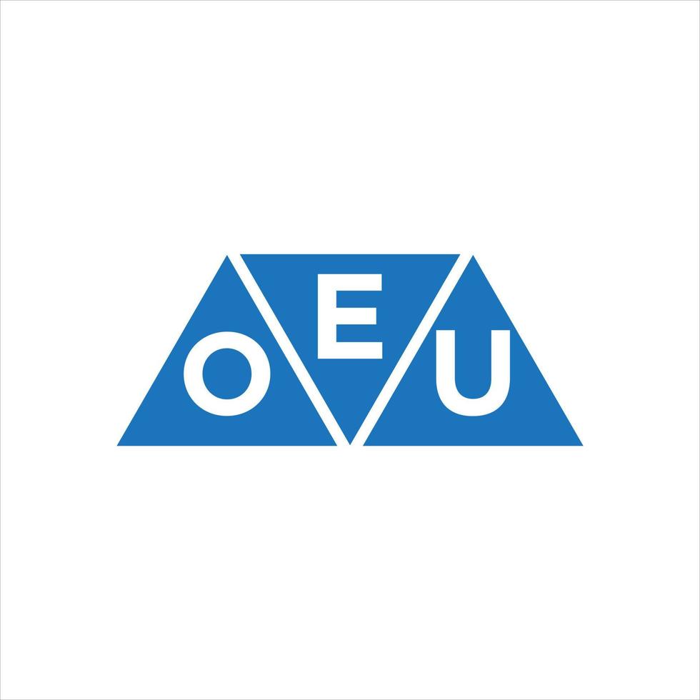 eou Dreiecksform-Logo-Design auf weißem Hintergrund. eu kreative Initialen schreiben Logo-Konzept. vektor