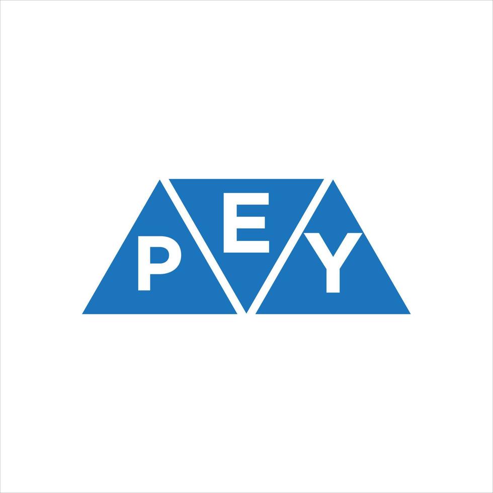 Epy-Dreiecksform-Logo-Design auf weißem Hintergrund. epy kreative Initialen schreiben Logo-Konzept. vektor