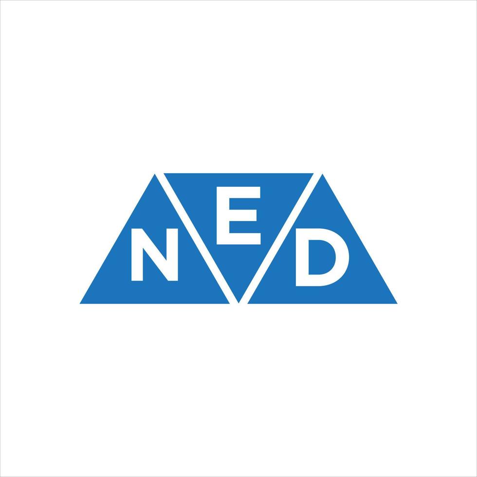 Ende Dreieck Logo-Design auf weißem Hintergrund. ende kreative initialen brief logo konzept. vektor