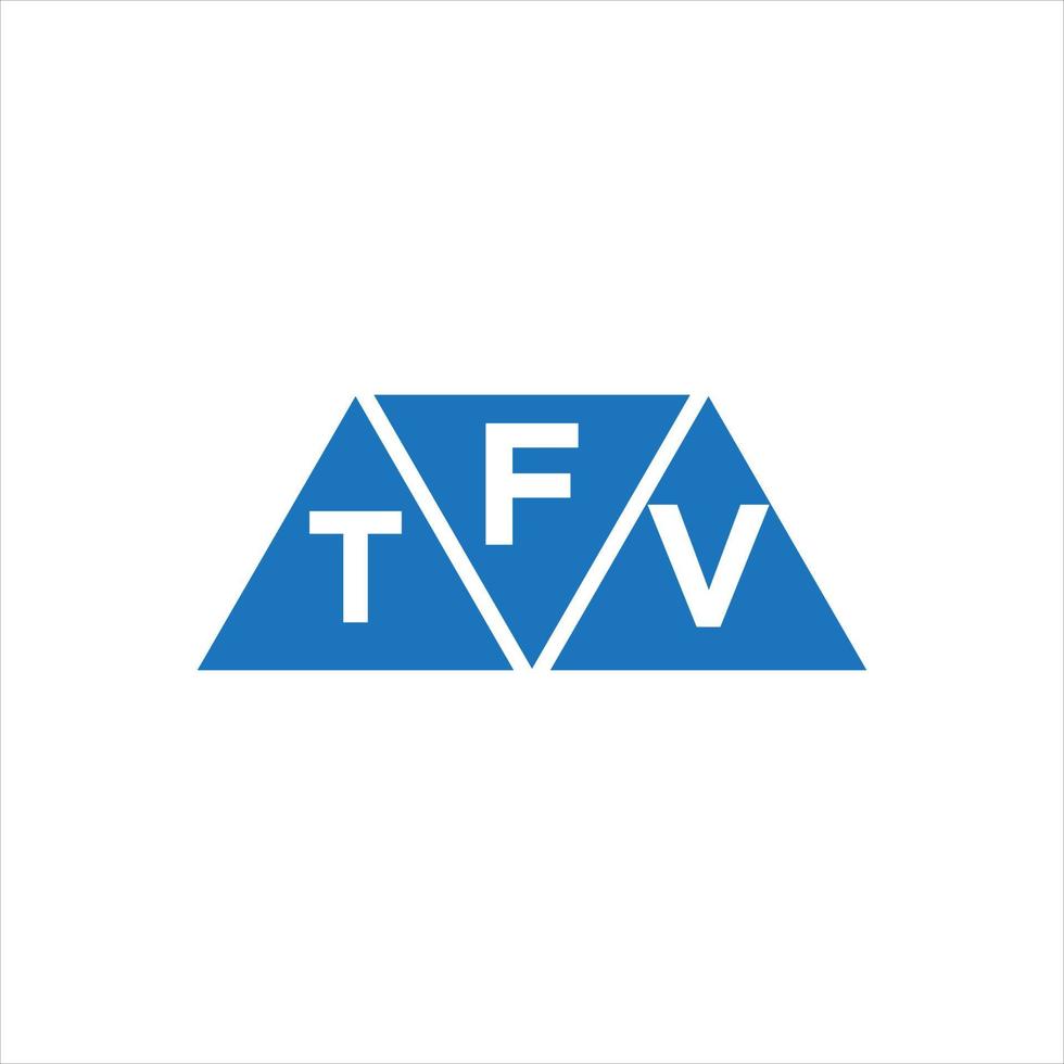 ftv triangel form logotyp design på vit bakgrund. ftv kreativ initialer brev logotyp begrepp. vektor