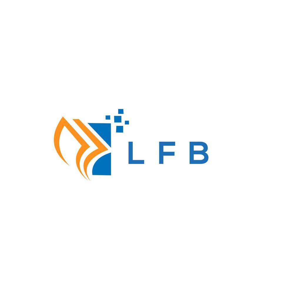 lfb-kreditreparaturbuchhaltungslogodesign auf weißem hintergrund. lfb kreative initialen wachstumsdiagramm brief logo konzept. lfb Business Finance-Logo-Design. vektor