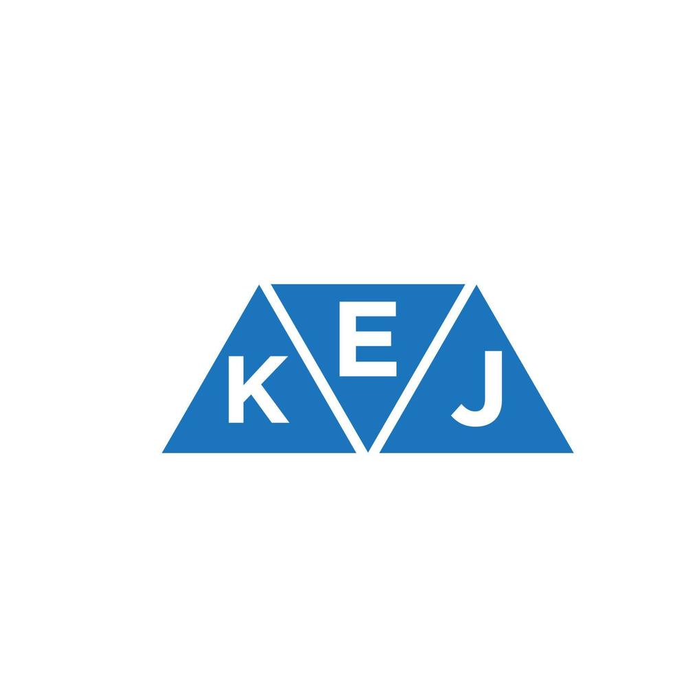 ekj-Dreiecksform-Logo-Design auf weißem Hintergrund. ekj kreative Initialen schreiben Logo-Konzept. vektor