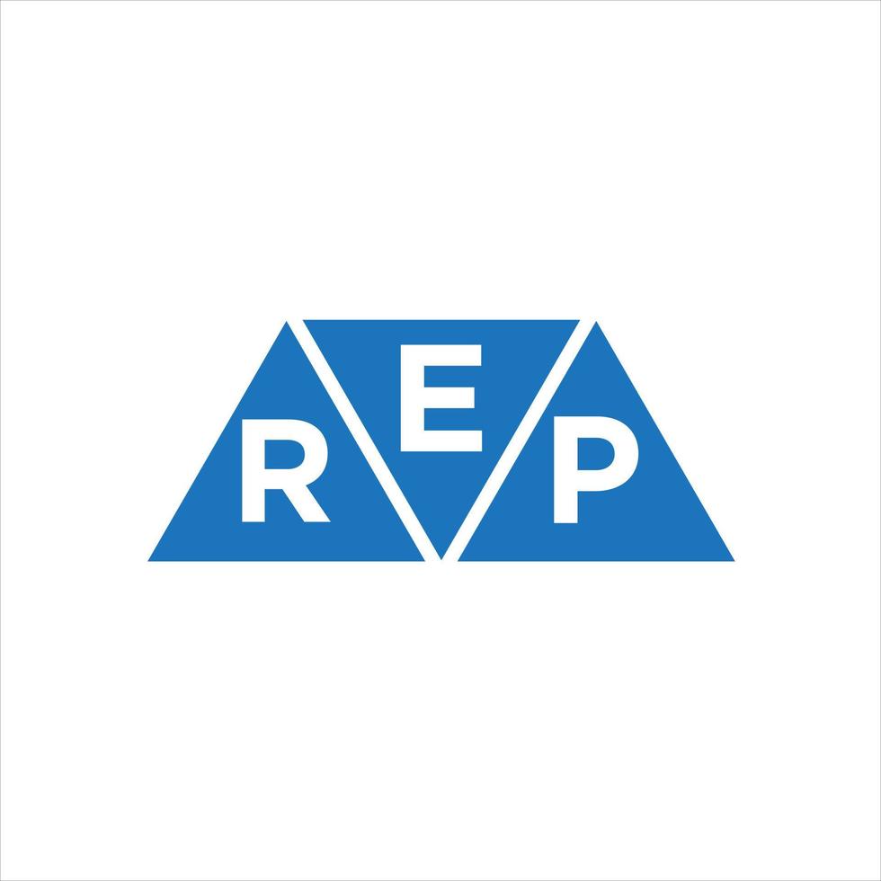 ERP-Dreiecksform-Logo-Design auf weißem Hintergrund. ERP kreatives Initialen-Buchstaben-Logo-Konzept. vektor