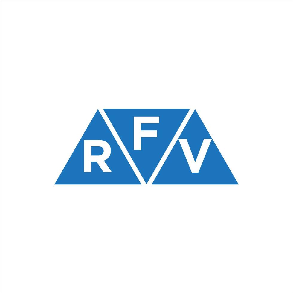 frv triangel form logotyp design på vit bakgrund. frv kreativ initialer brev logotyp begrepp. vektor