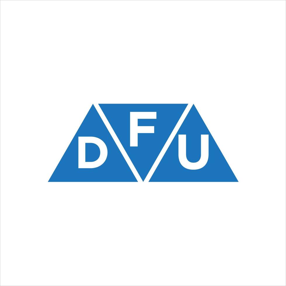 fdu-Dreiecksform-Logo-Design auf weißem Hintergrund. fdu kreatives Initialen-Buchstaben-Logo-Konzept. vektor