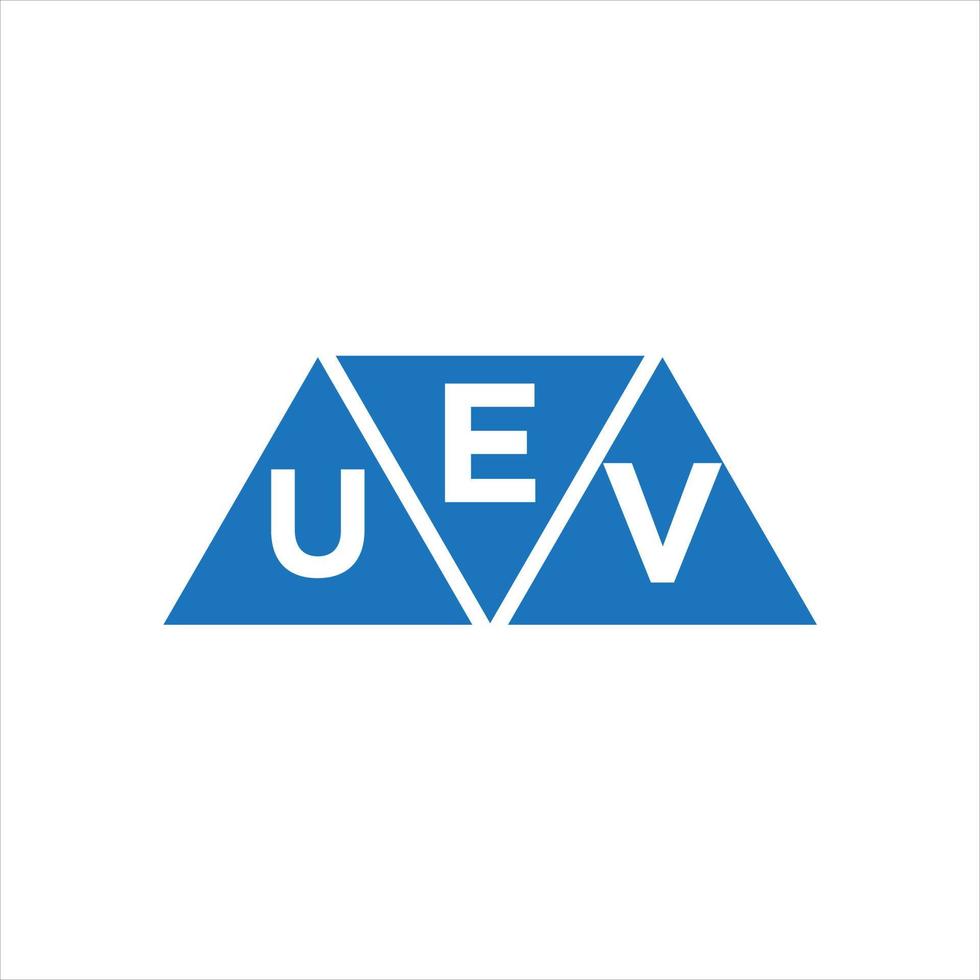 euv triangel form logotyp design på vit bakgrund. euv kreativ initialer brev logotyp concept.euv triangel form logotyp design på vit bakgrund. euv kreativ initialer brev logotyp begrepp. vektor