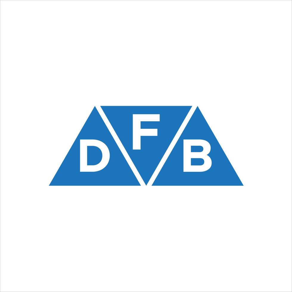 fdb triangel form logotyp design på vit bakgrund. fdb kreativ initialer brev logotyp begrepp. vektor