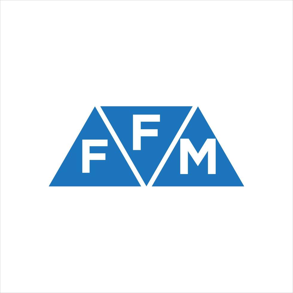 ffm triangel form logotyp design på vit bakgrund. ffm kreativ initialer brev logotyp begrepp. vektor