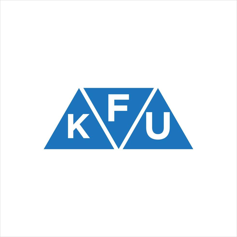 fku Dreiecksform-Logo-Design auf weißem Hintergrund. fku kreative Initialen schreiben Logo-Konzept. vektor